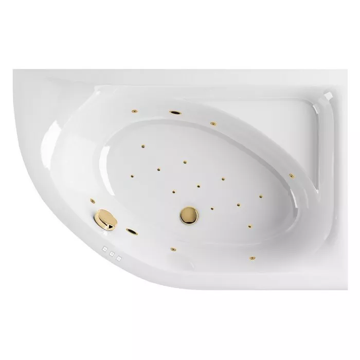 

Ванна акриловая Excellent Aquaria Relax 150x100 R с гидромассажем белый - золото