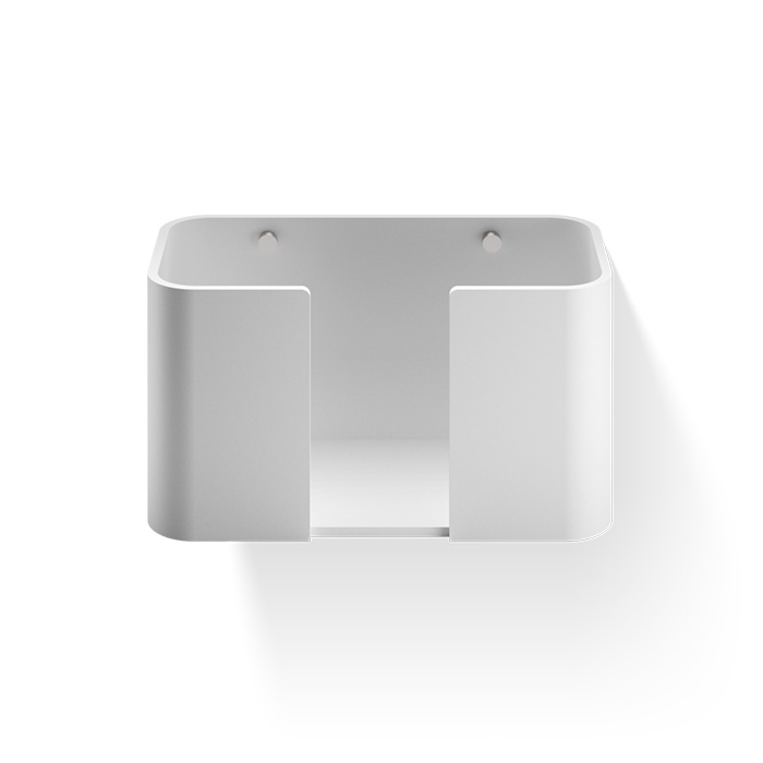 DECOR WALTHER STONE WPTB Контейнер для бумажных и гостевых полотенец настенный16 X27 X13 см композит белый матовыйдетали нерж сталь матовая 22117₽