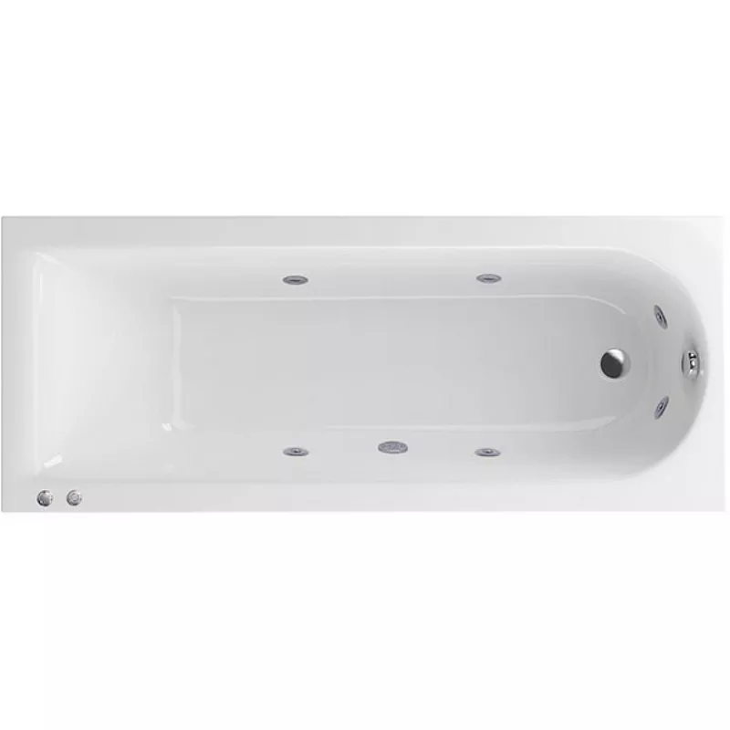 Акриловая ванна Actima Aurum 170х70 белая с гидромассажем