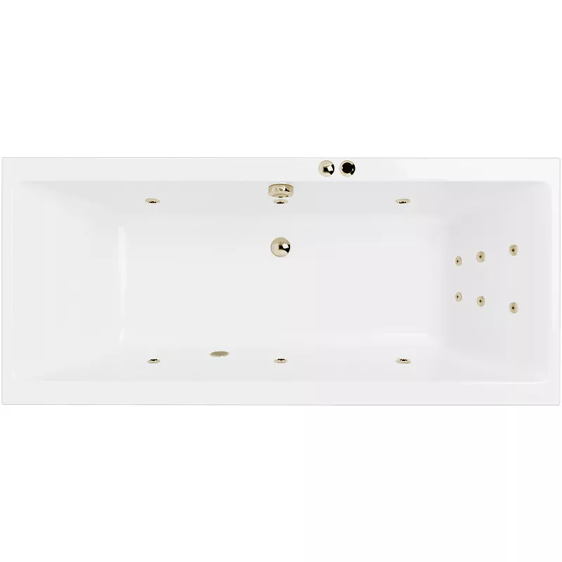 

Акриловая ванна Excellent Pryzmat Slim 180x80 белая бронза с гидромассажем