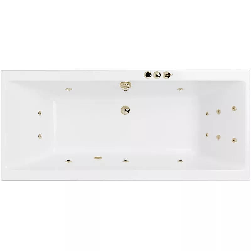 

Акриловая ванна Excellent Pryzmat Slim 180x80 белая бронза с гидромассажем