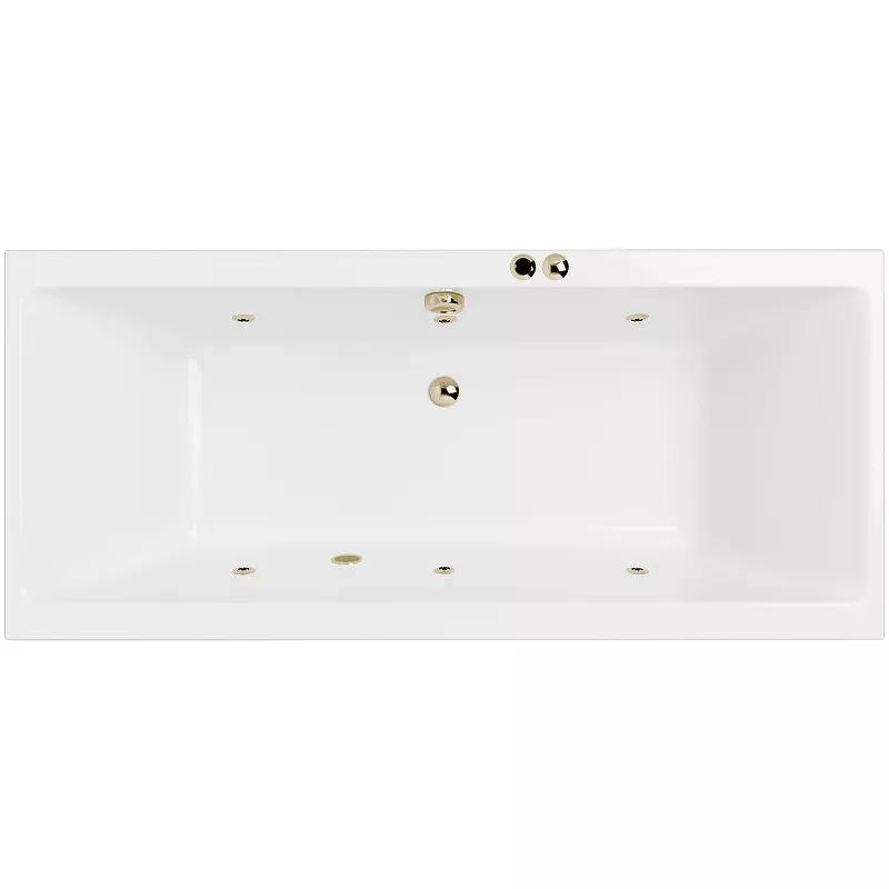 

Акриловая ванна Excellent Pryzmat Slim 180x80 белая бронза с гидромассажем