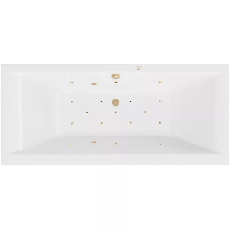 

Акриловая ванна Excellent Savia Duo 170x80 белая золото с гидромассажем
