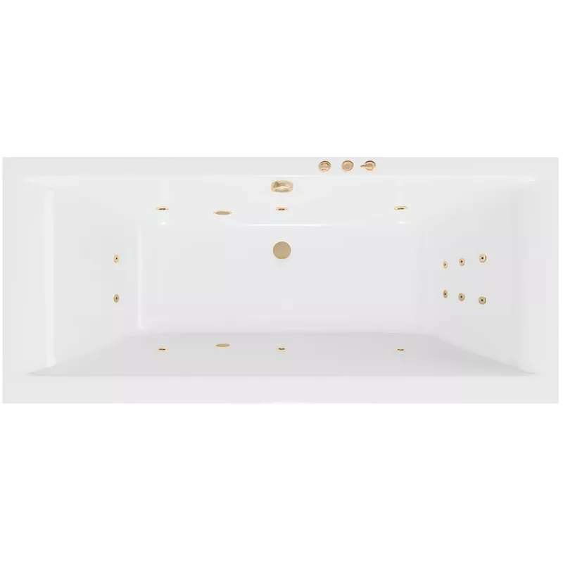

Акриловая ванна Excellent Savia Duo 170x80 белая золото с гидромассажем