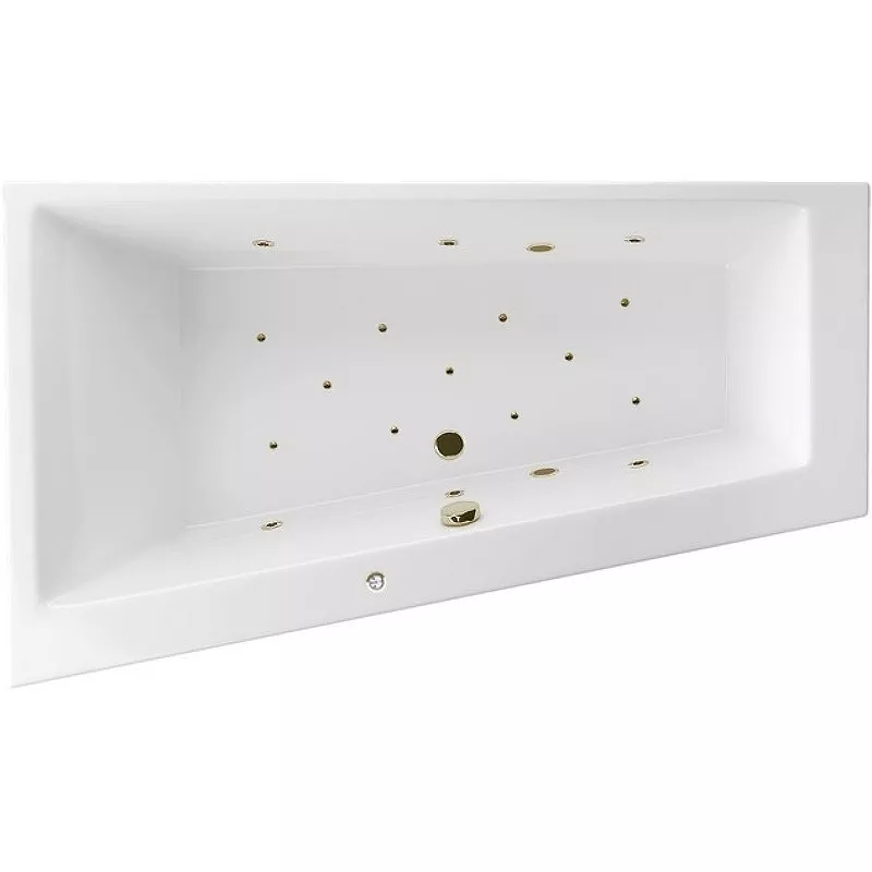 

Акриловая ванна Excellent Sfera Slim 170х100 левая белая бронза с гидромассажем