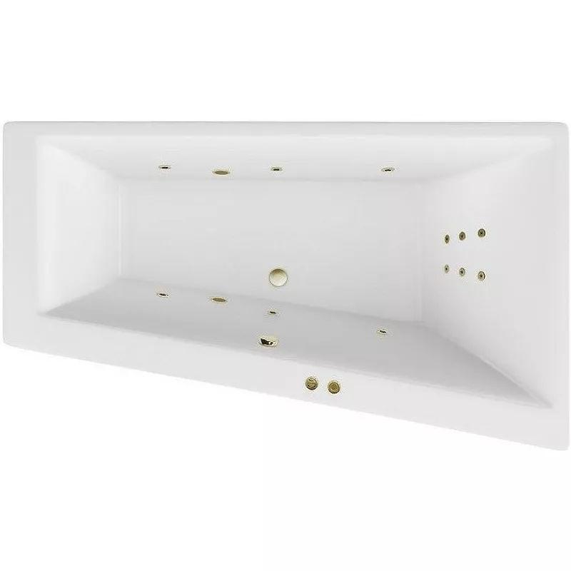 

Акриловая ванна Excellent Sfera Slim 170х100 правая белая бронза с гидромассажем