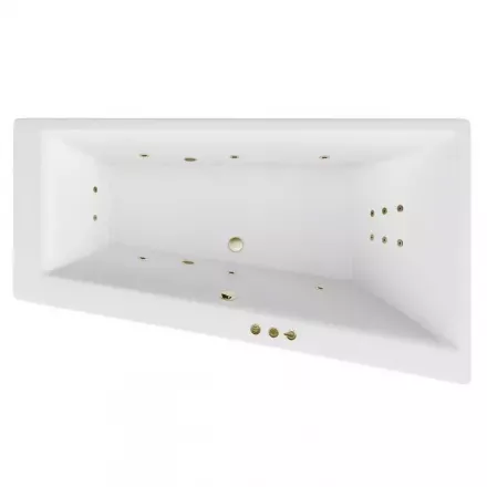 

Акриловая ванна Excellent Sfera Slim 170х100 правая белая бронза с гидромассажем