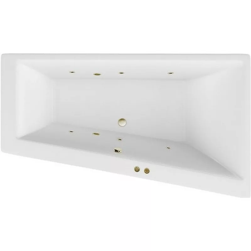 

Акриловая ванна Excellent Sfera Slim 170х100 правая белая бронза с гидромассажем