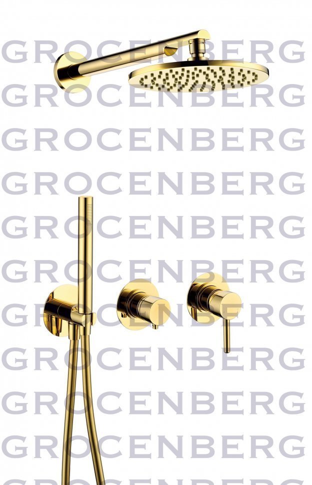 

Душевой комплект Grocenberg GB5090GO Золото