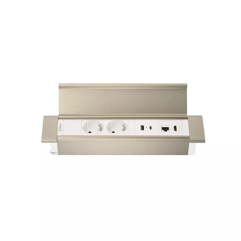 

Блок розеток 41P (2 секции, USB + type C + RJ45 + HDMI) Mebax 00-00002596