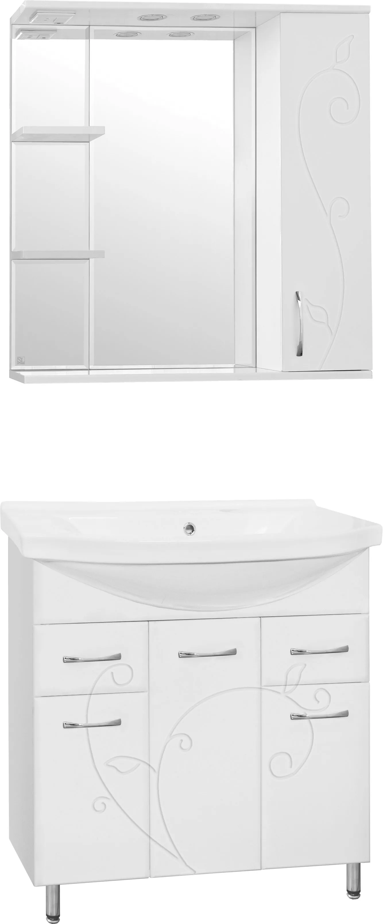 

Мебель для ванной Style Line Эко Фьюжн №26 80 белая