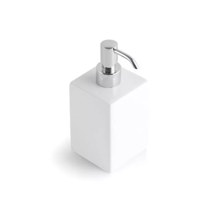 

Bertocci Le Ceramiche Дозатор настольный 7,5хh18х7,5 см, цвет белая керамика/хром
