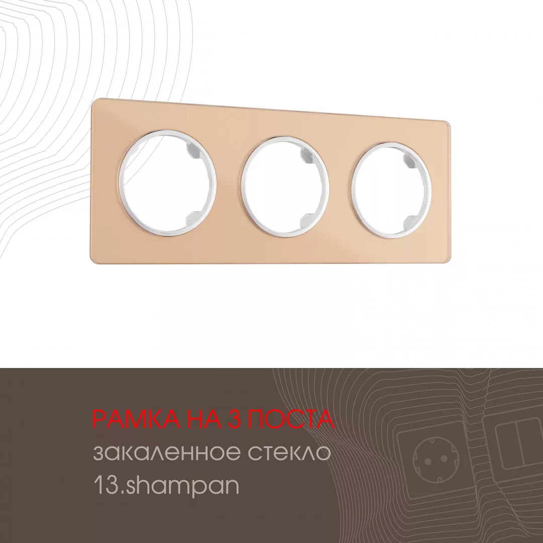 

Рамка трехместная Arte Milano 502.13-3.shampan