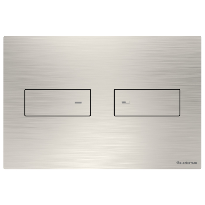 ARTCERAM INOX 711 Металлическая клавиша смыва 245х165 2 режима прямоугольные кнопки нержавеющая сталь INOX цвет Steel 14874₽