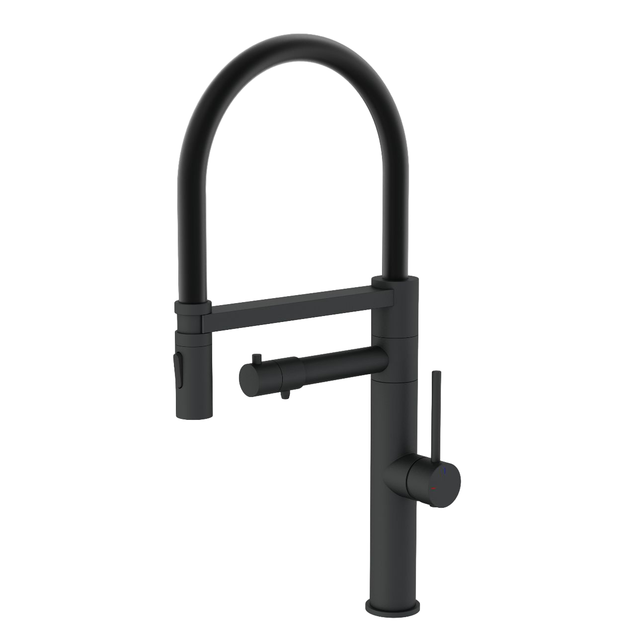 

Смеситель для кухни Wonzon & Woghand WW-88458007-MB с гибким изливом, матовый черный