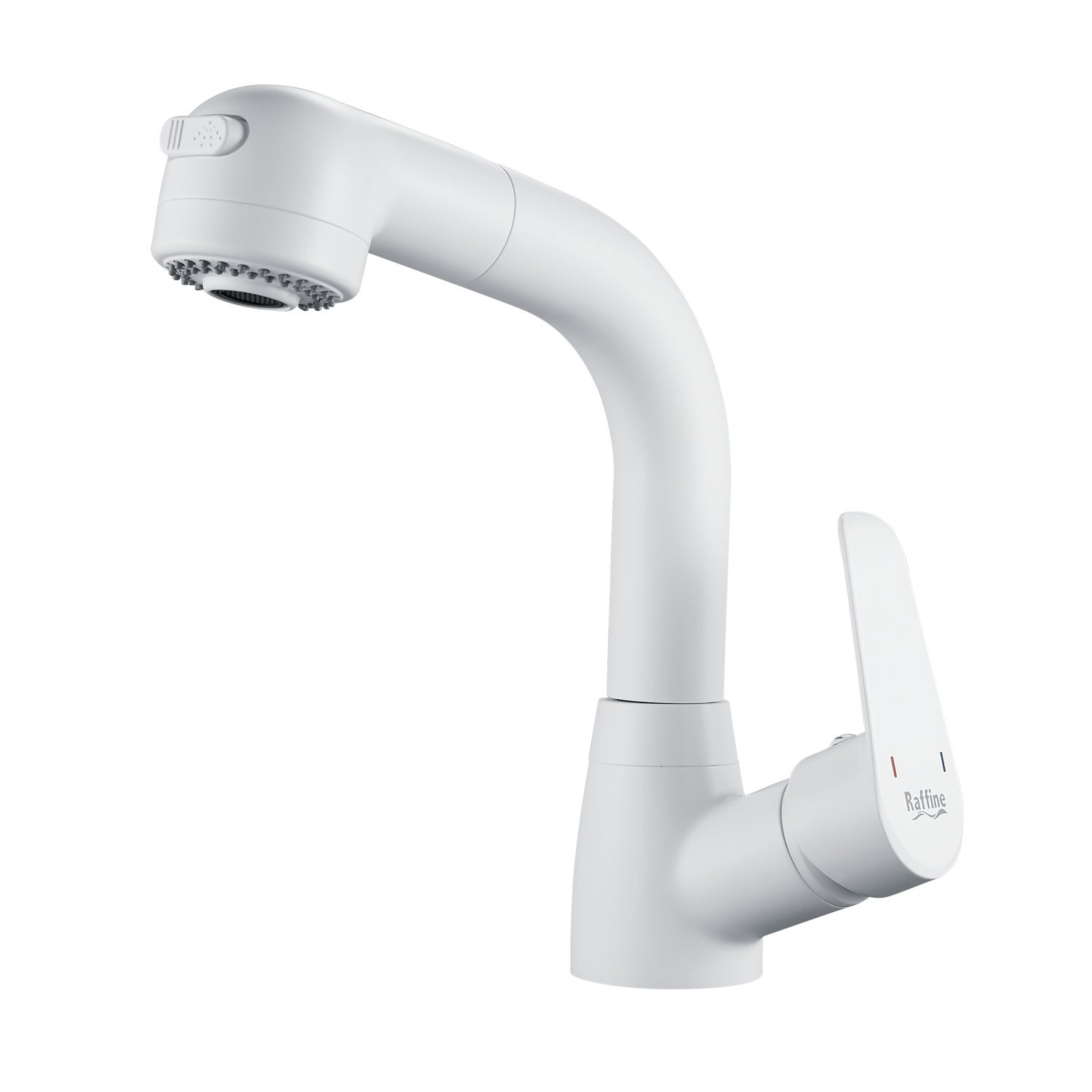 

Смеситель для раковины Raffine F291C с выдвижным изливом, белый