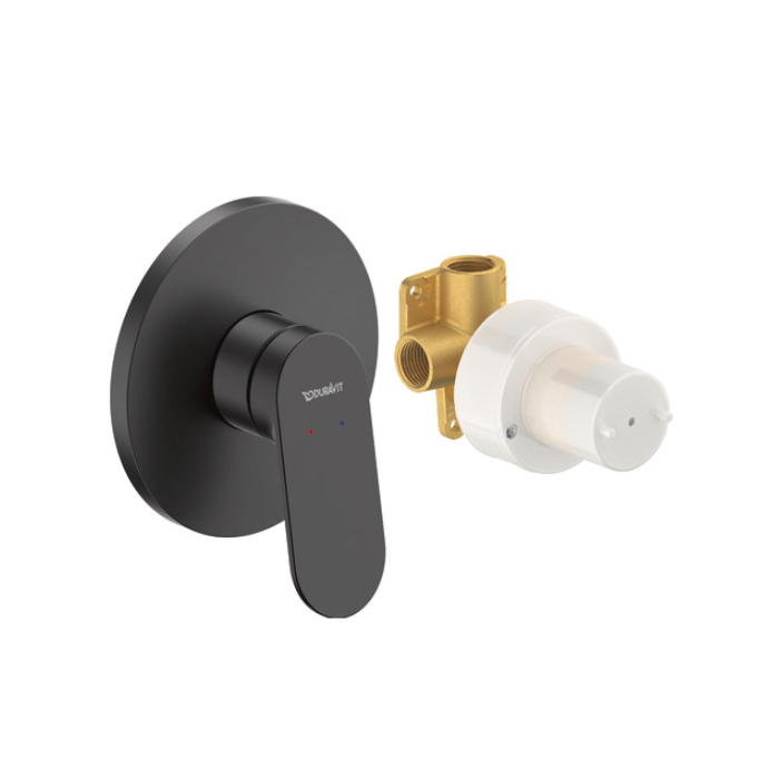 

DURAVIT (Wave) Однорычажный смеситель для душа на 1 потребитель, со встраиваемой частью, черный матовый