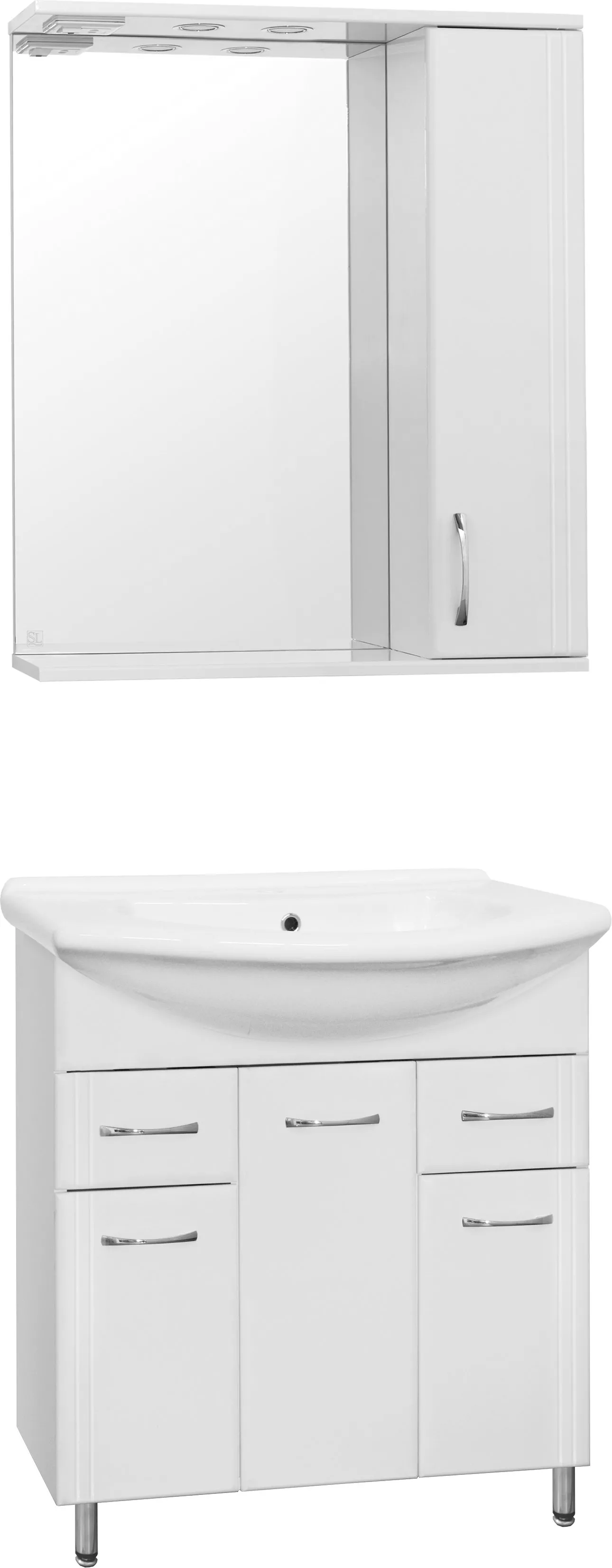 Мебель для ванной Style Line Эко Стандарт №26 75 белая, размер 75.5, цвет белый - фото 1