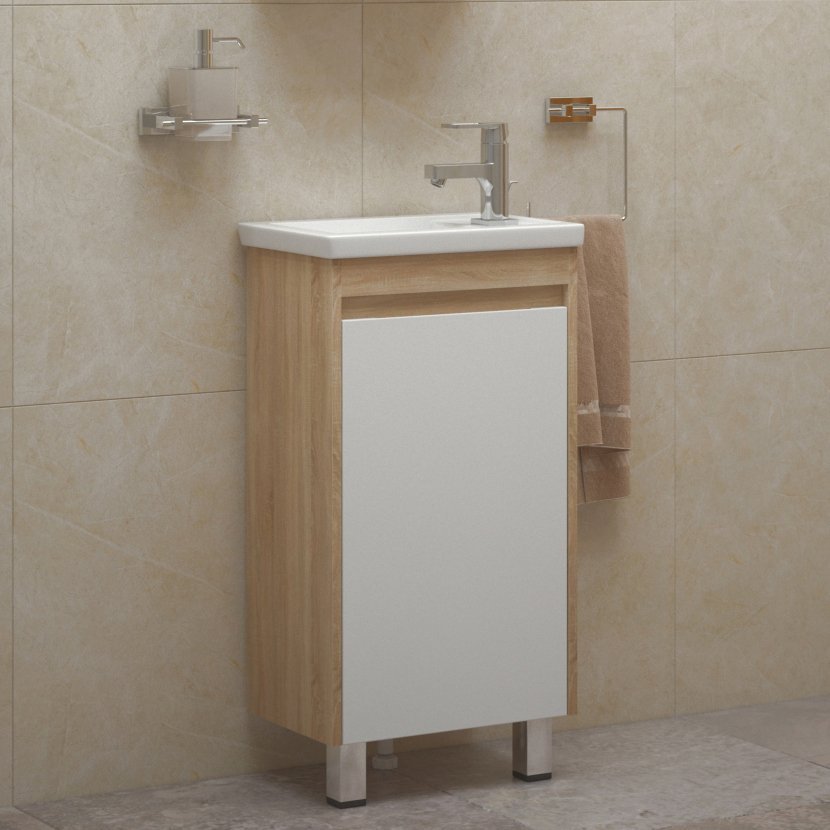 

Тумба с раковиной Corozo Остин 45 напольная, сонома