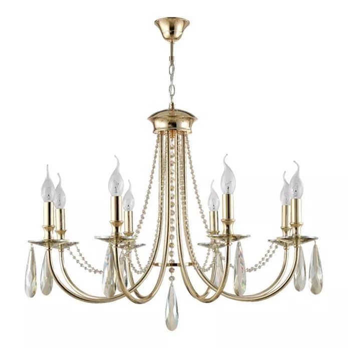 

Подвесная люстра Crystal Lux Victoria SP8 Gold/Amber