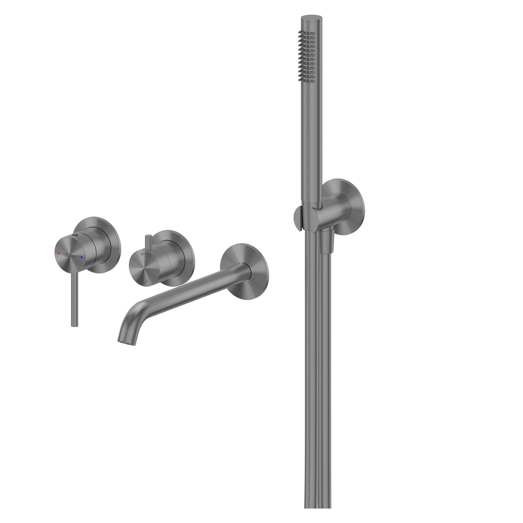 Встраиваемый смеситель для душа и ванны Abber Wasser Kreis 316 AF8130BGG С ВНУТРЕННЕЙ ЧАСТЬЮ оружейная брашированная сталь 69900₽