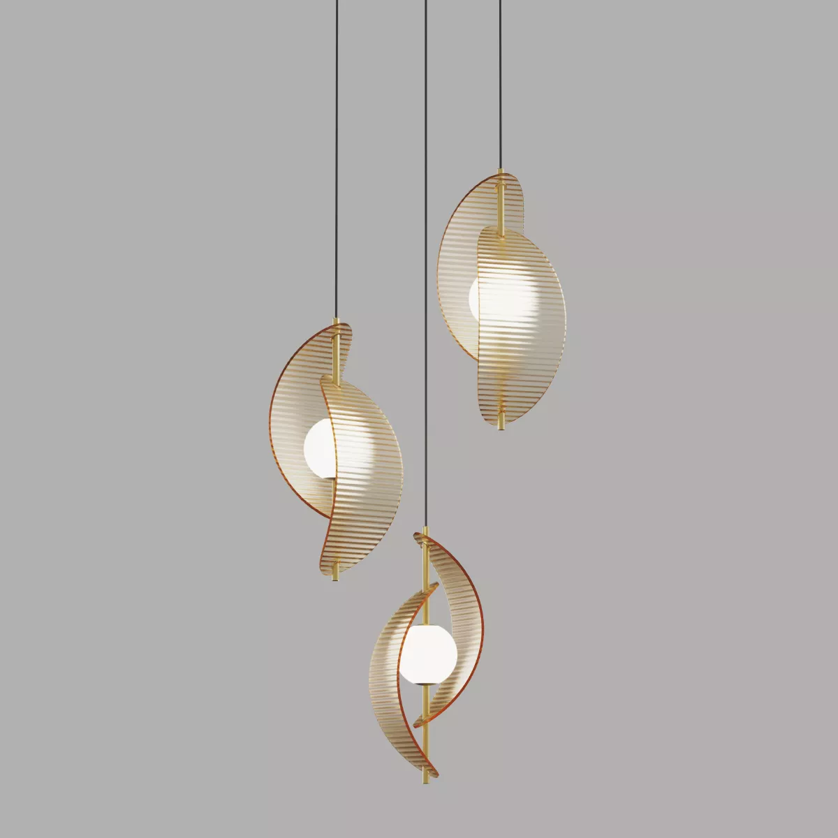 

Подвесной светильник Delight Collection MD24030035-3A brass/amber