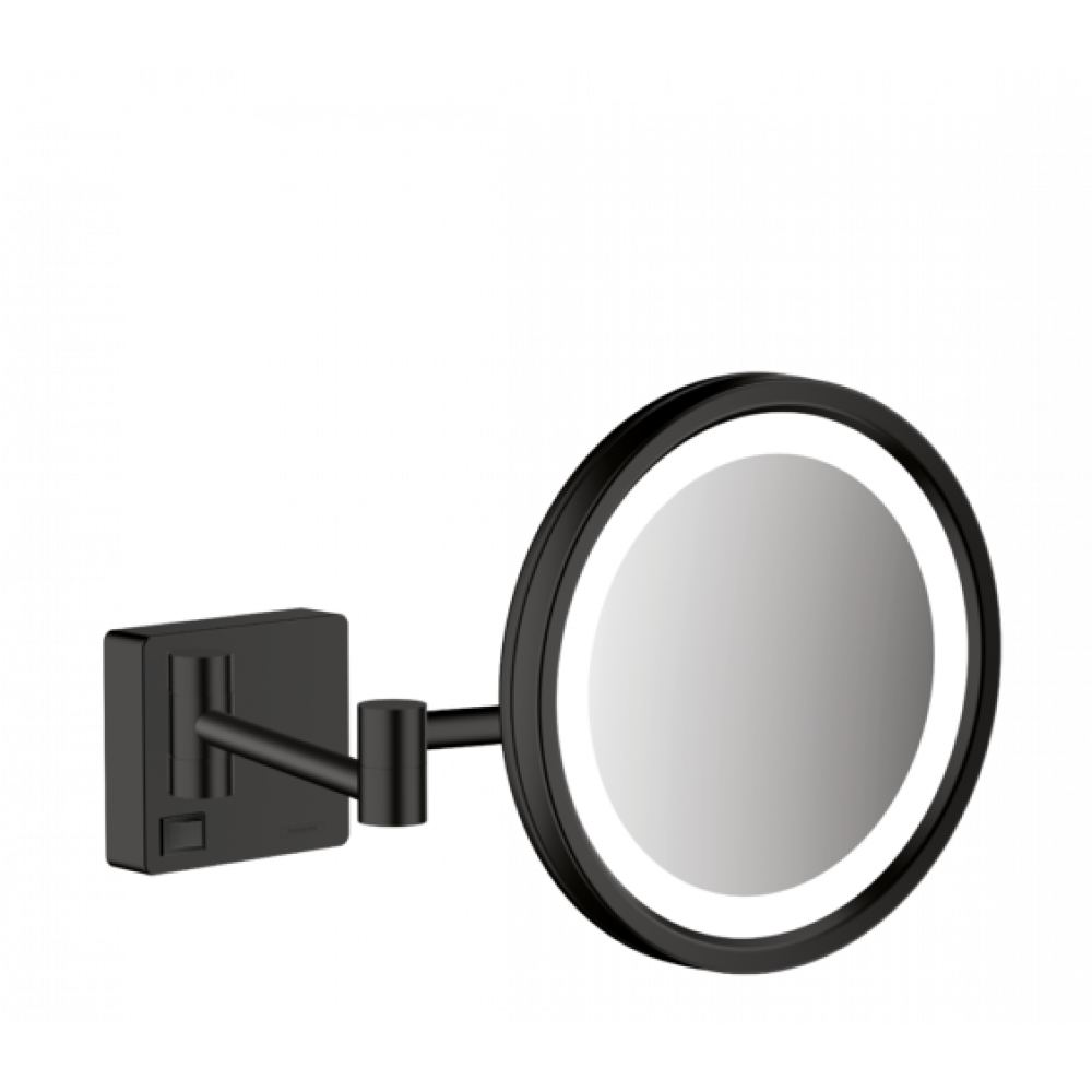 Косметическое зеркало с подсветкой AddStoris Hansgrohe 41790670, матовый черный