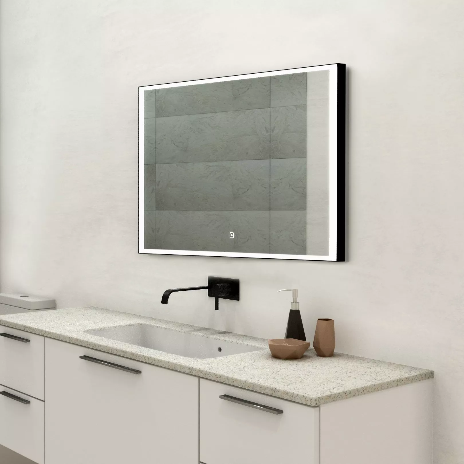 

Зеркало Art&Max Arezzo 120х80 черное