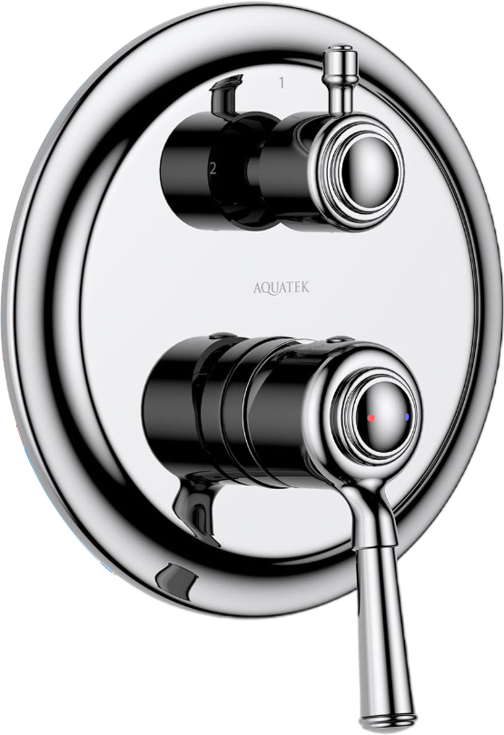 

Встраиваемый смеситель для душа и ванны AQUATEK Классик AQ1546CR С ВНУТРЕННЕЙ ЧАСТЬЮ, хром