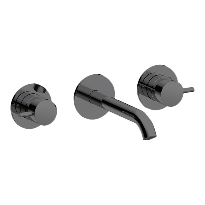 

ALMAR (Wash basin) Внешняя часть смесителя для раковины из стены, на 3 отверст,поворотн аэратор(для E134010,E134011) латунь,Brushed PVD Absolute Black