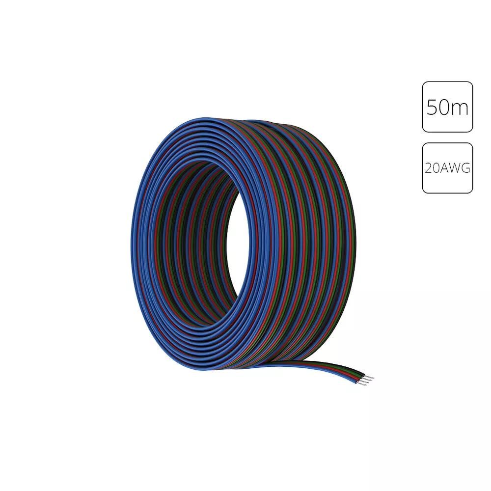 

Провод 4-жильный для светодиодной ленты RGB 50м, 20AWG Arte lamp Strip-Accessories A20-4W