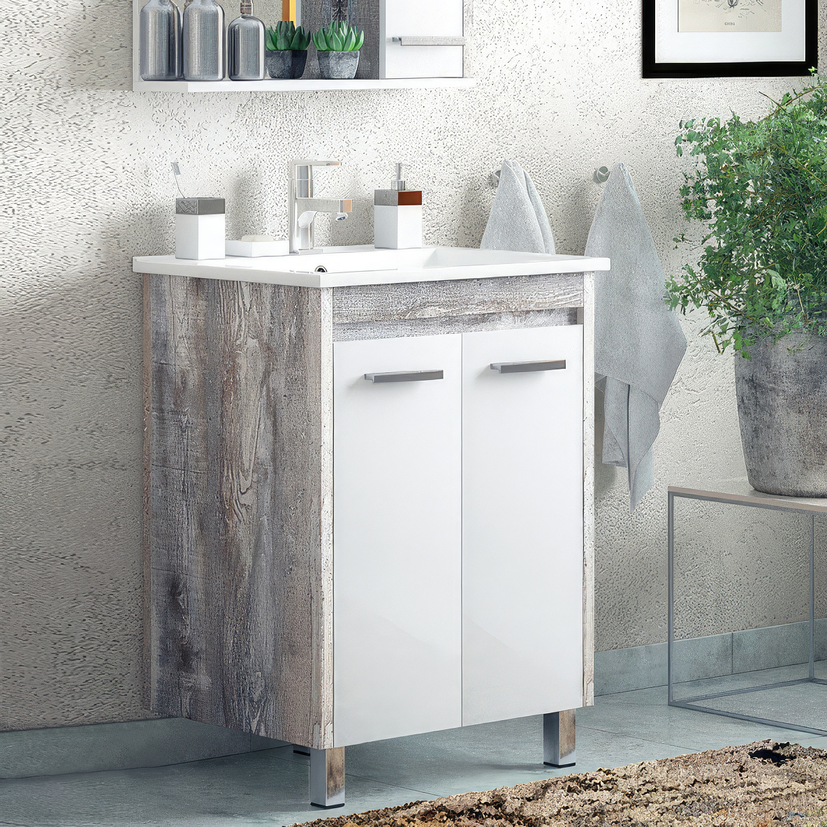 

Тумба с раковиной Corozo Лорена 65 антик