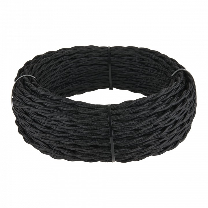 Ретро кабель Werkel витой трехжильный 2,5 мм черный W6453308 4690389165610 - фото 1