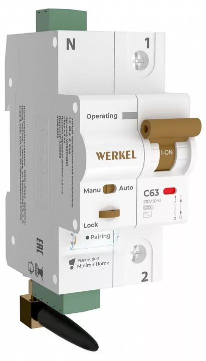 

Автоматический выключатель 1P с Wi-Fi Werkel W1001P6301