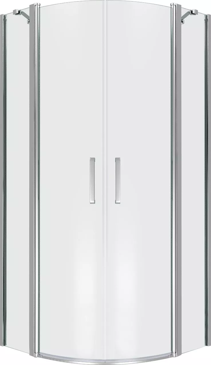 Полукруглые душевые углы  Santehnika Room Душевой уголок Good Door Pandora 80х80 профиль хром стекло прозрачное