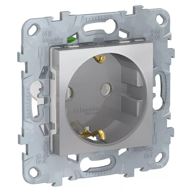  Розетка Schneider Electric Unica New с/з без шторок NU505630