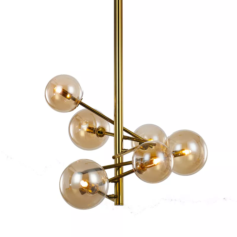 

Люстра на штанге Delight Collection Globe Mobile MX19009070-6B gold