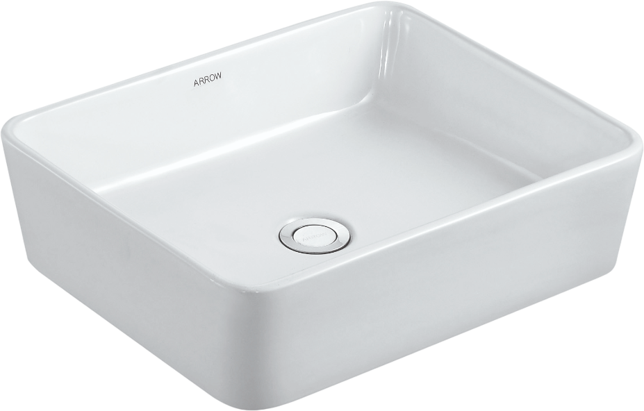 

Накладная раковина ARROW AP439E 46 глянцевая белая, прямоугольная