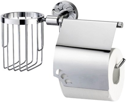 Купить Держатель туалетной бумаги Wasserkraft Isen K-4059 с держателем освежителя воздуха, хром, латунь