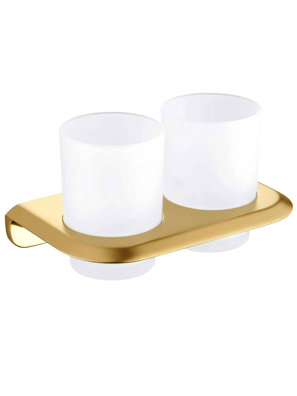 Стакан для ванной Abber Nord AA1557G настенный золото стеклянный двойной 8500₽