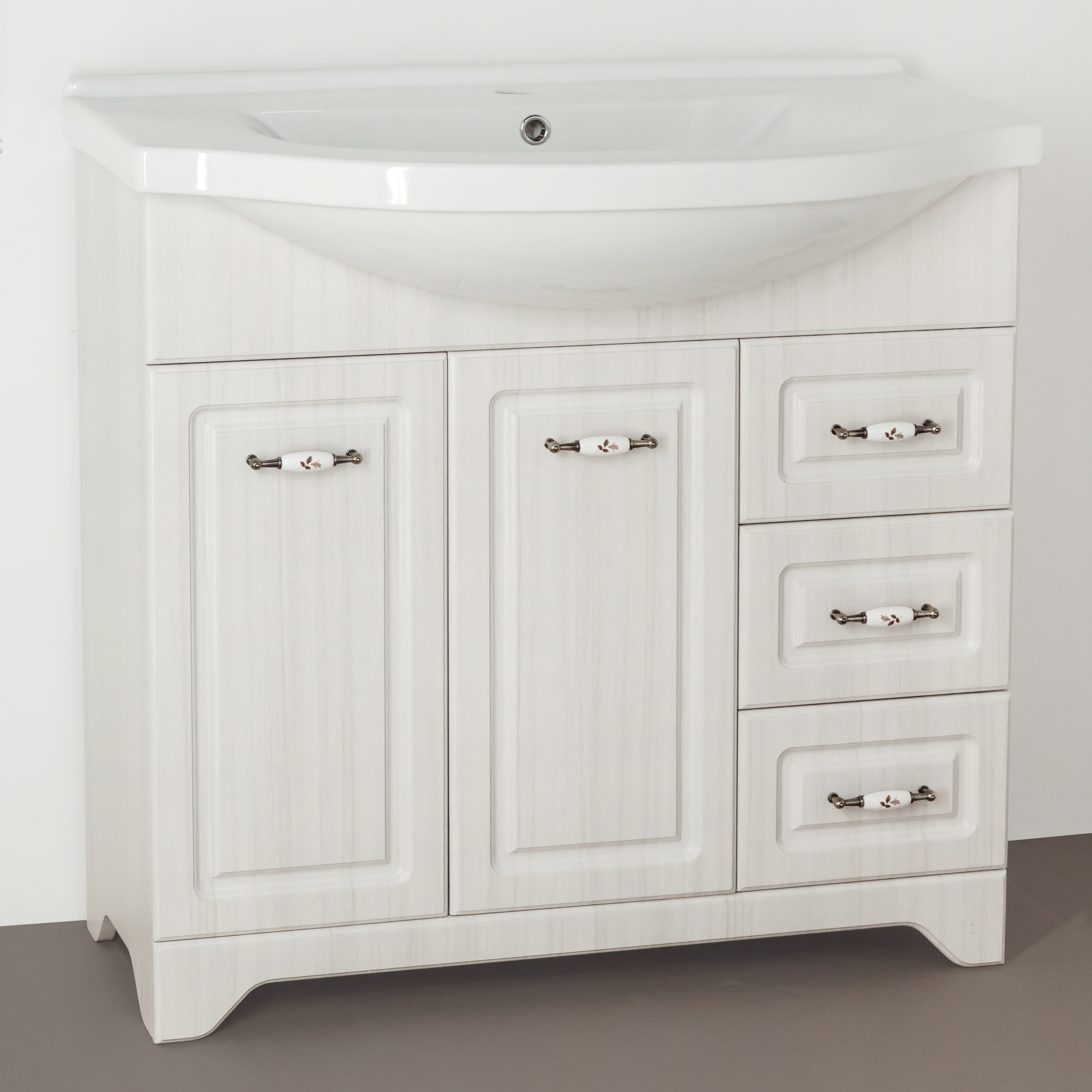 

Тумба с раковиной Style Line Олеандр-2 90 Люкс, рельеф пастель