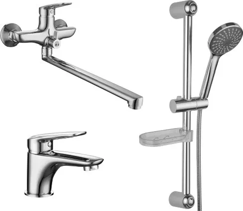 

Комплект смесителей Lemark SET (LM7302C, Хром;серый