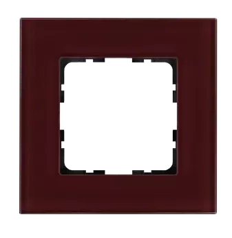 

Рамка 1-постовая стекло цвет Гранатовый Jasmart G1001GH