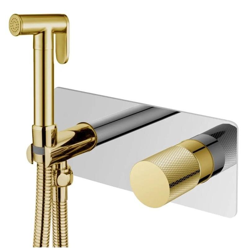 Смеситель гигиенический STICK CHROME TOUCH GOLD