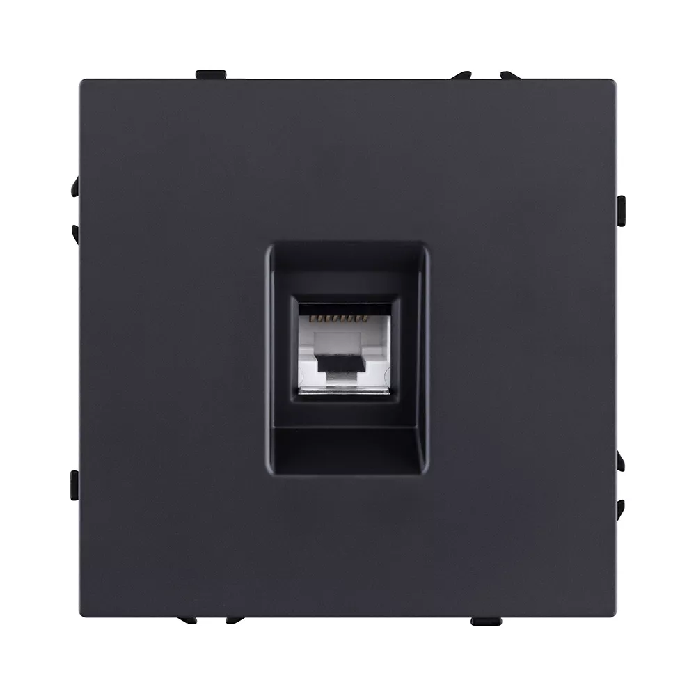 Розетка Ethernet RJ45 Cat.6, черный матовый Kollinger Eclipse EC-017BK