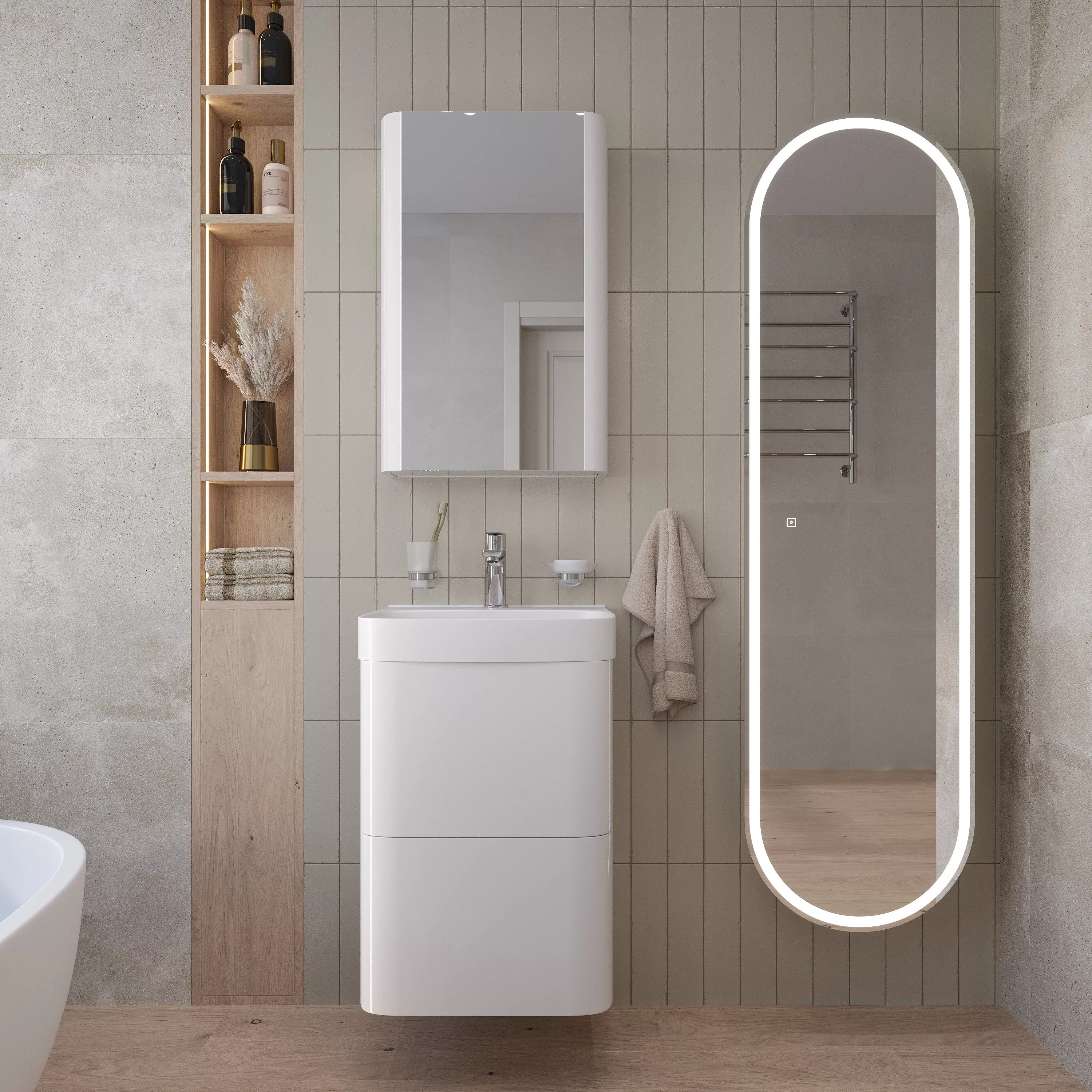 

Мебель для ванной VOQ Bold 45 premium white