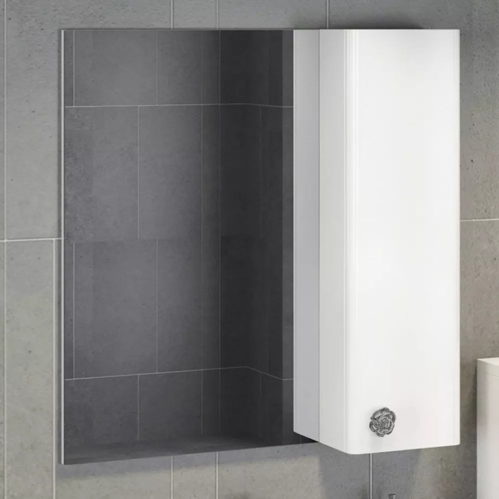 

Зеркало-шкаф Comforty Флоренция 70 белый глянец