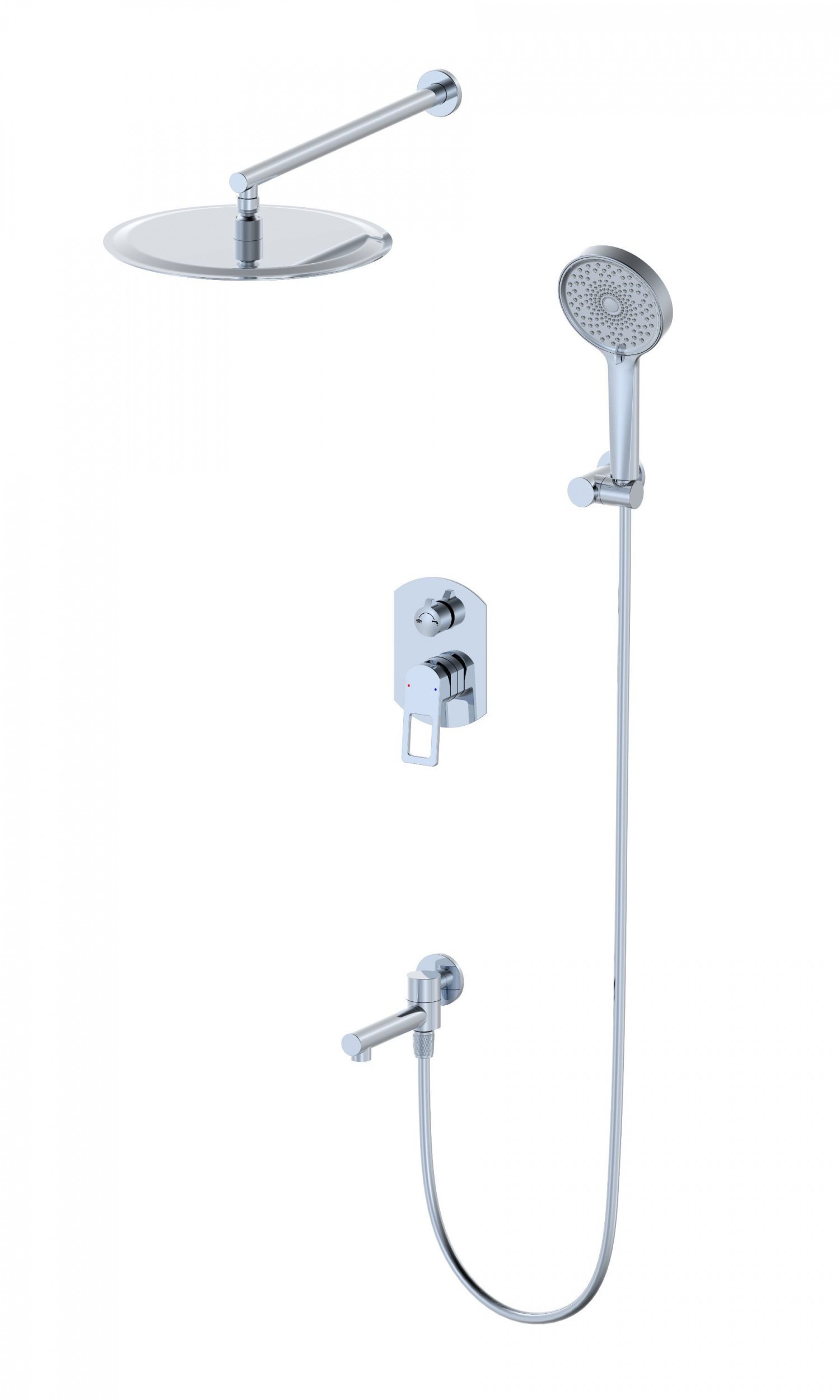  Душевой комплект Wonzon & Woghand WW-88939010-CR С ВНУТРЕННЕЙ ЧАСТЬЮ, хром