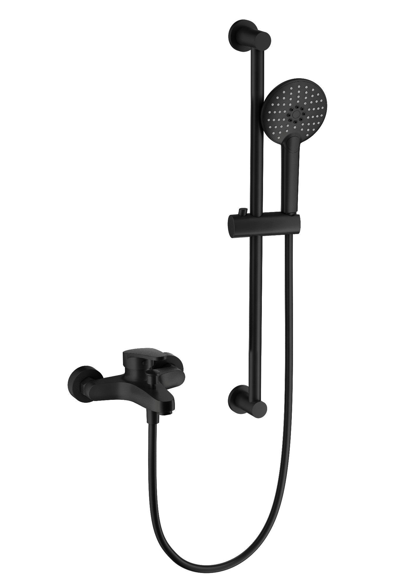 

Смеситель для ванны с душем Wonzon & Woghand WW-C2501-MB матовый черный