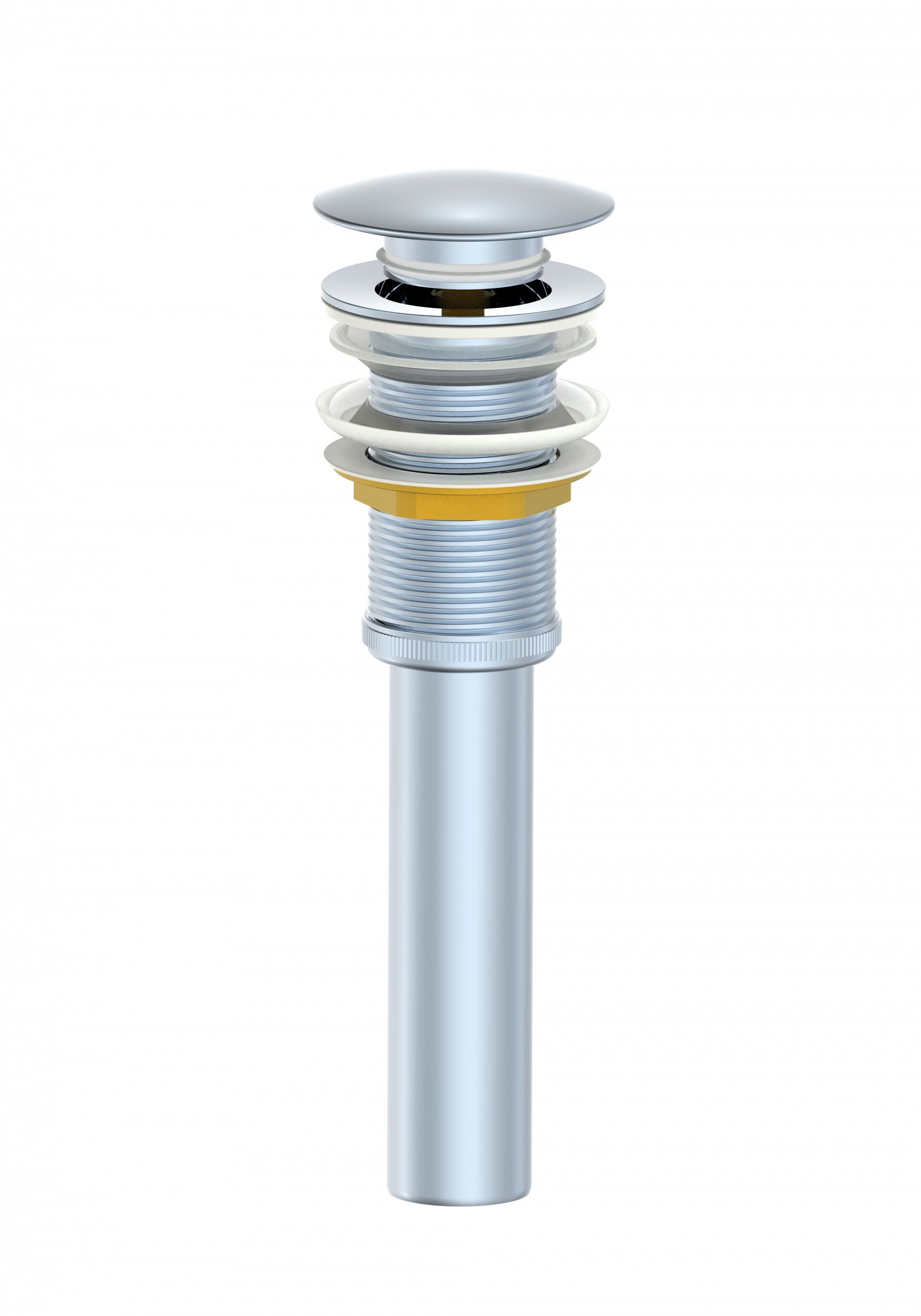 

Донный клапан для раковины Wonzon & Woghand WW-88SS04-CR без перелива, хром